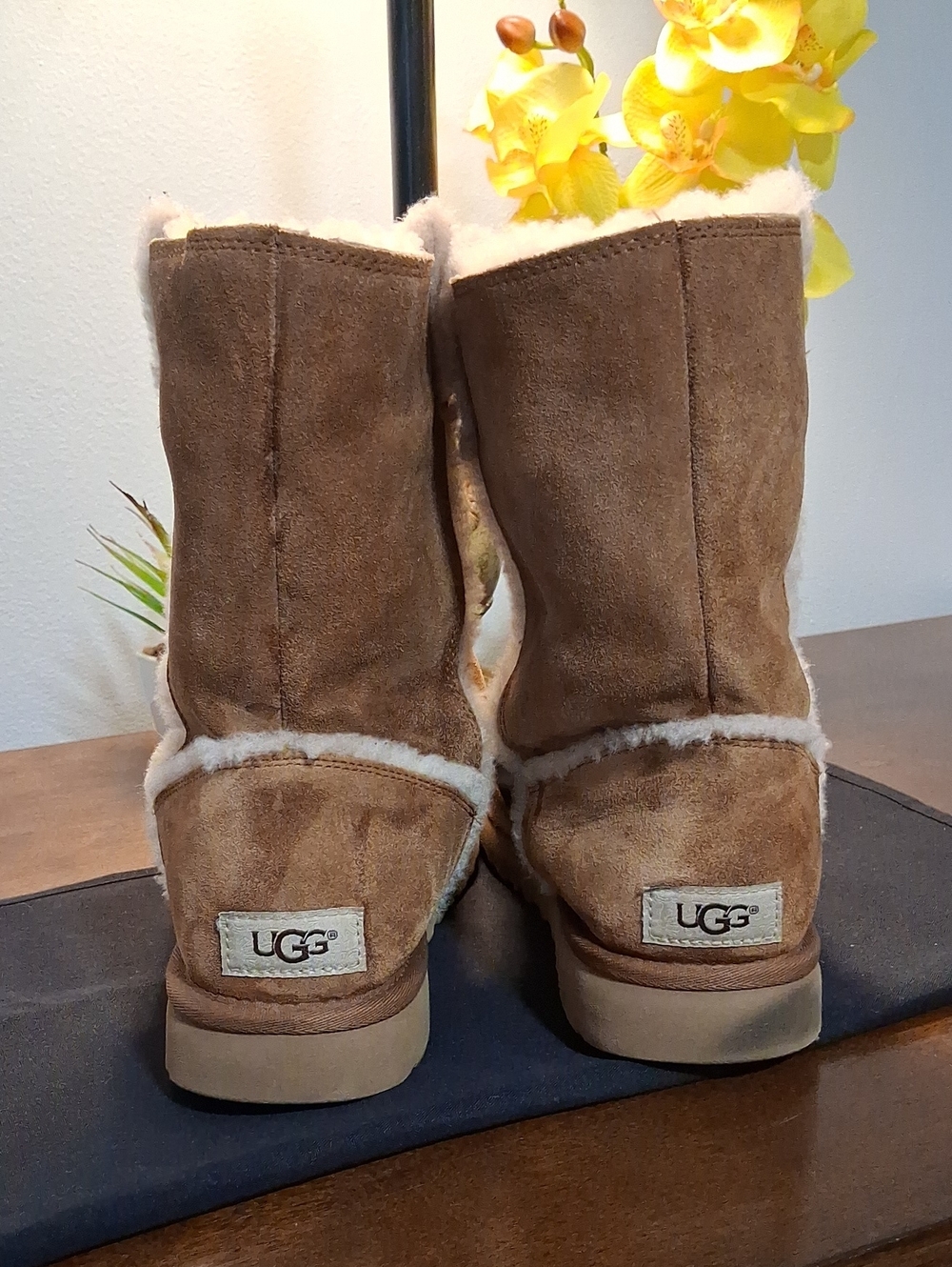 UGG Womens SZ8 Chestnut Suede Shearling Boots